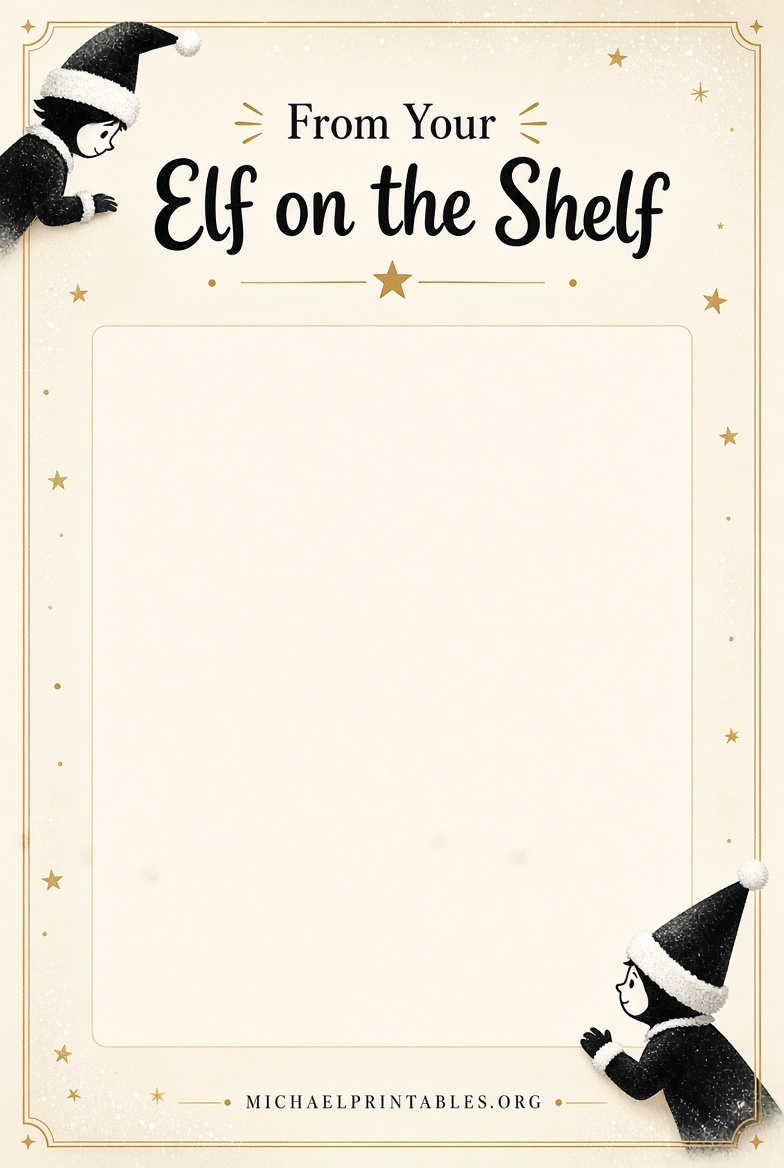 Free Blank Elf on the Shelf Letter Templates to Print