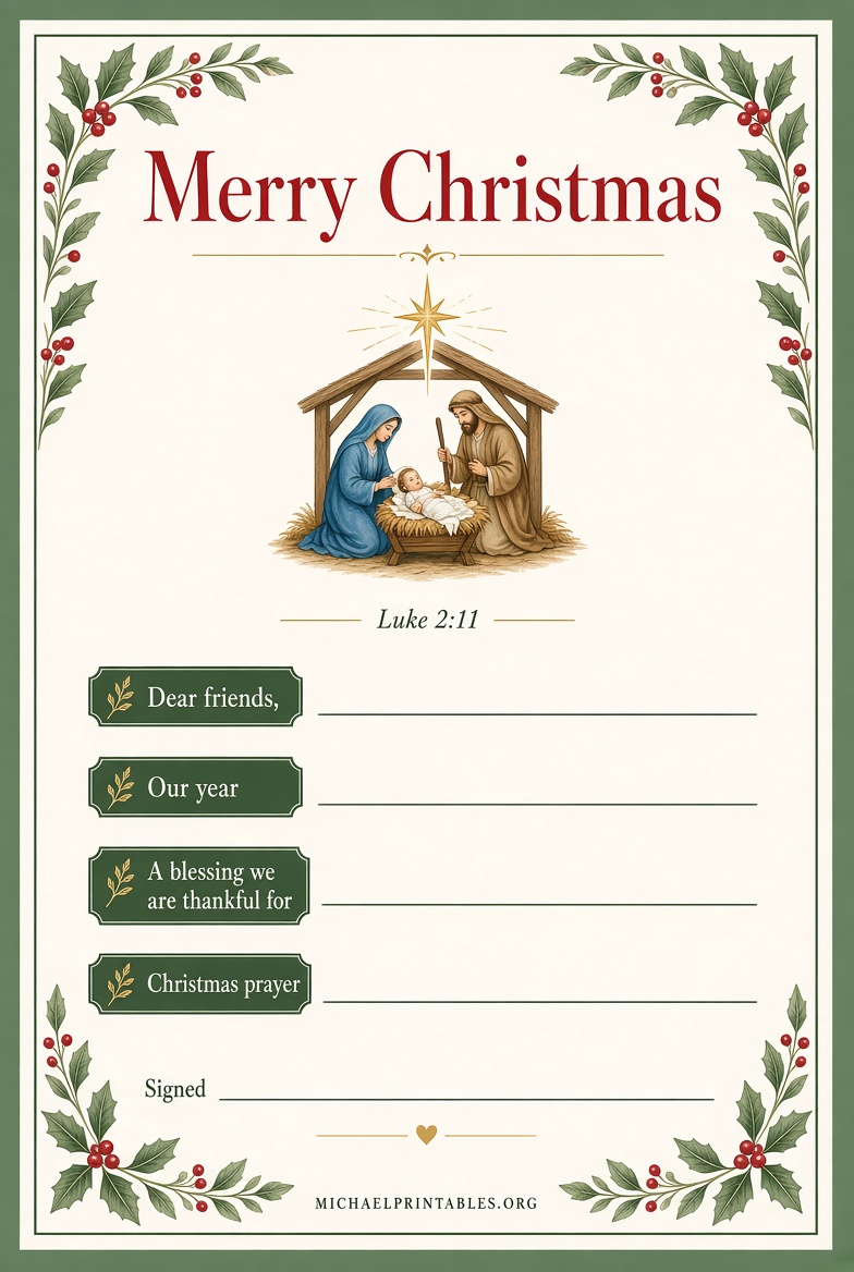 Free Christian Christmas Letter Templates