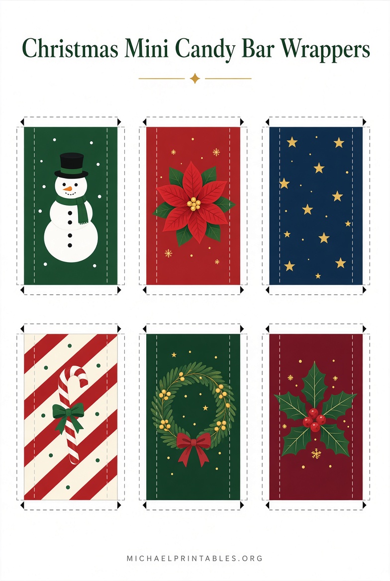 Free Christmas Candy Bar Wrappers to Print