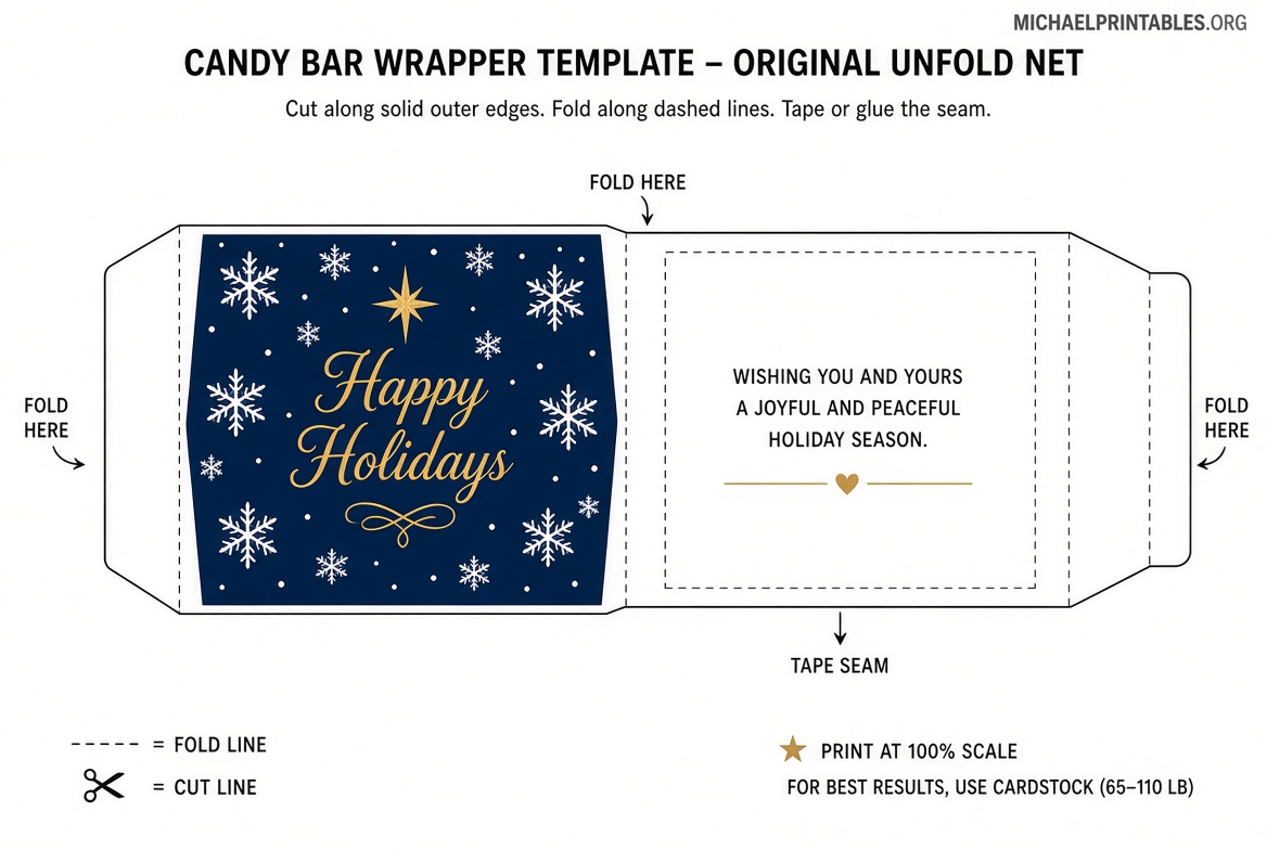 Free Christmas Candy Bar Wrappers to Print