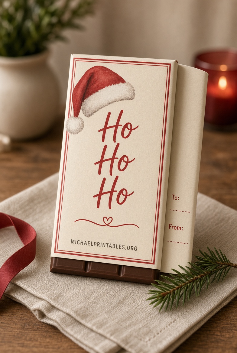 Free Christmas Candy Bar Wrappers to Print