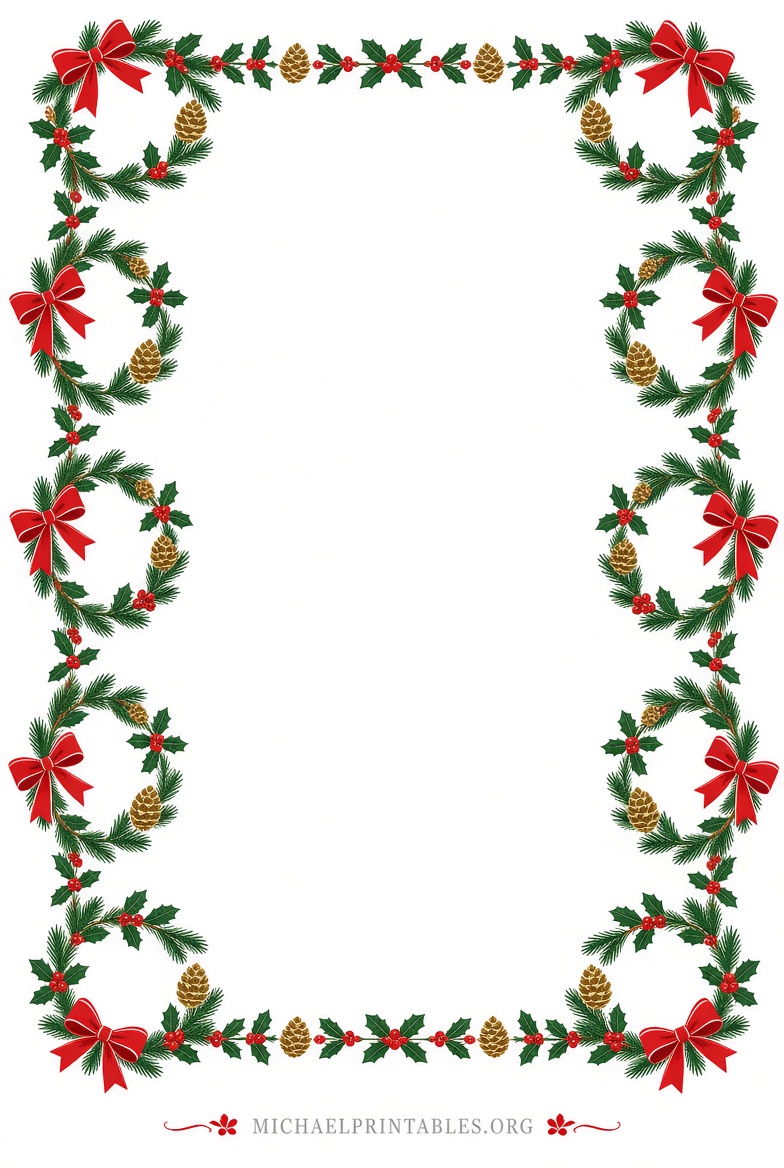 Free Christmas Clipart Borders Printable