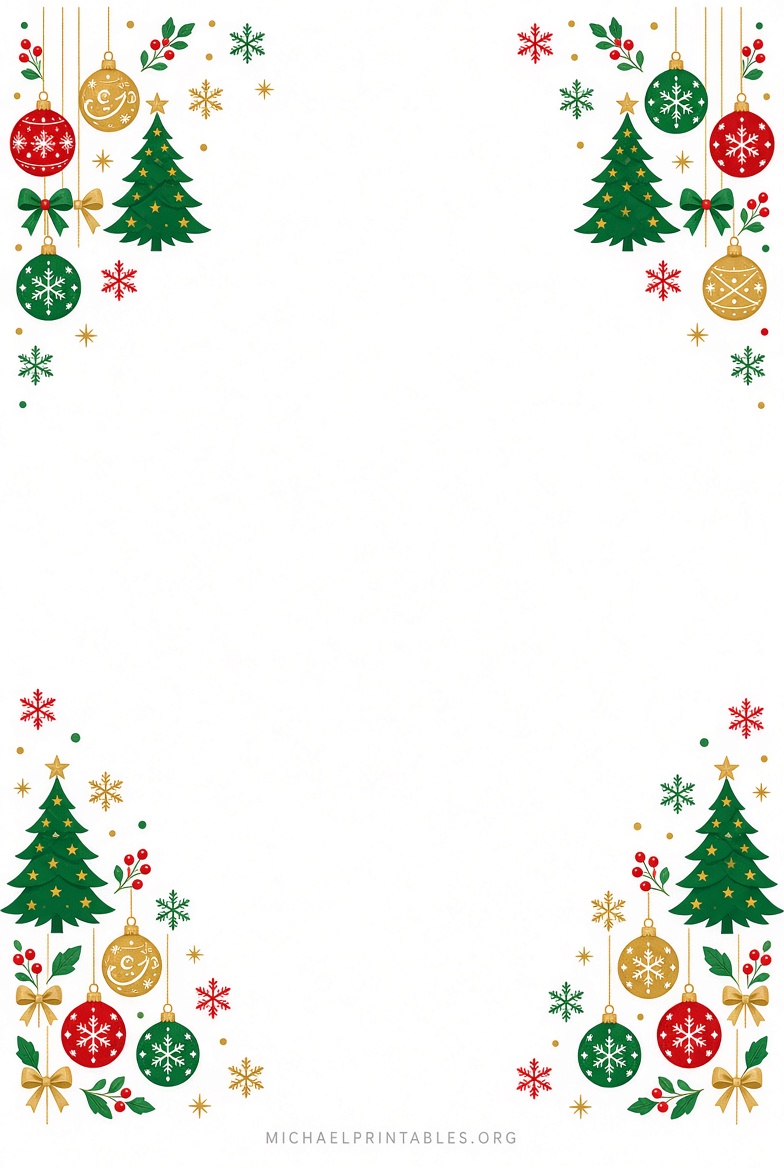 Free Christmas Clipart Borders Printable