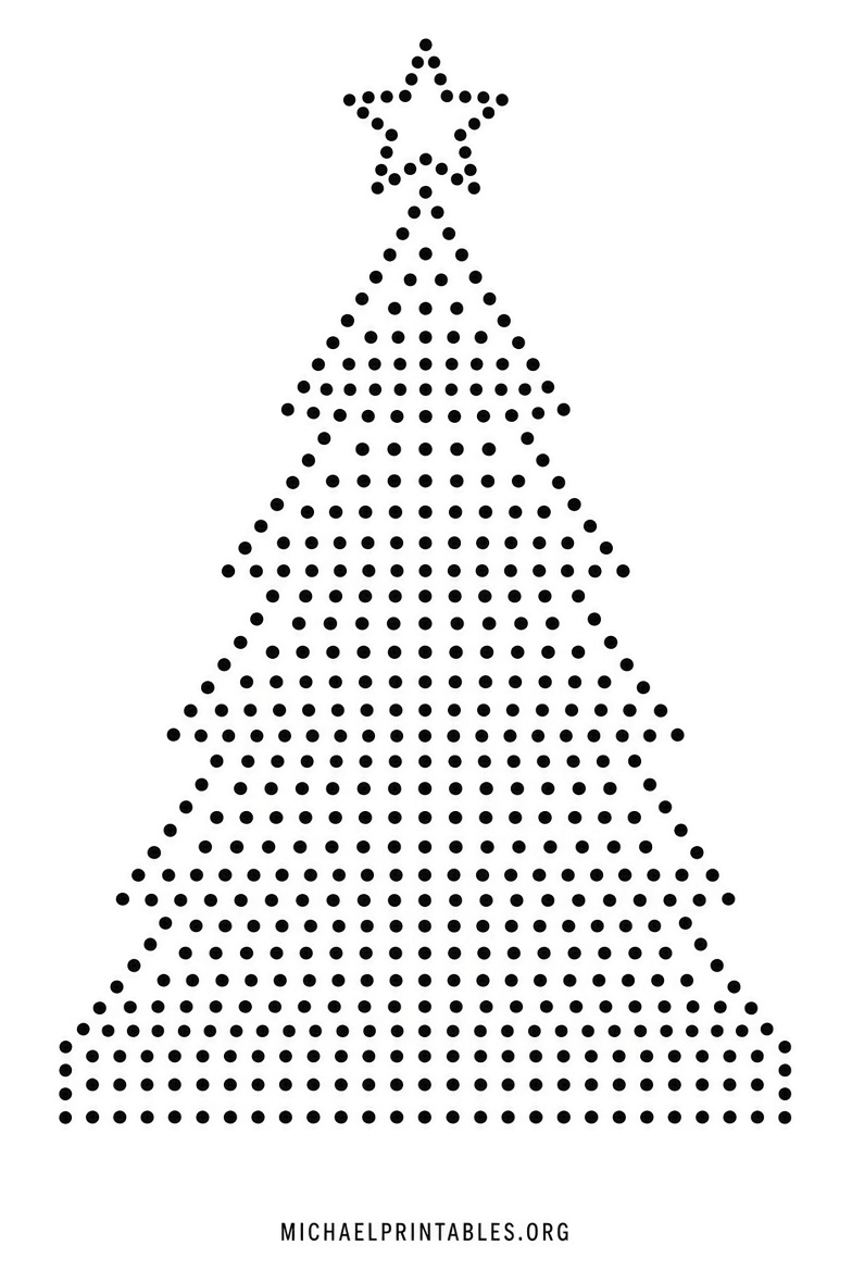 Free Christmas Dot Art Printables for Kids
