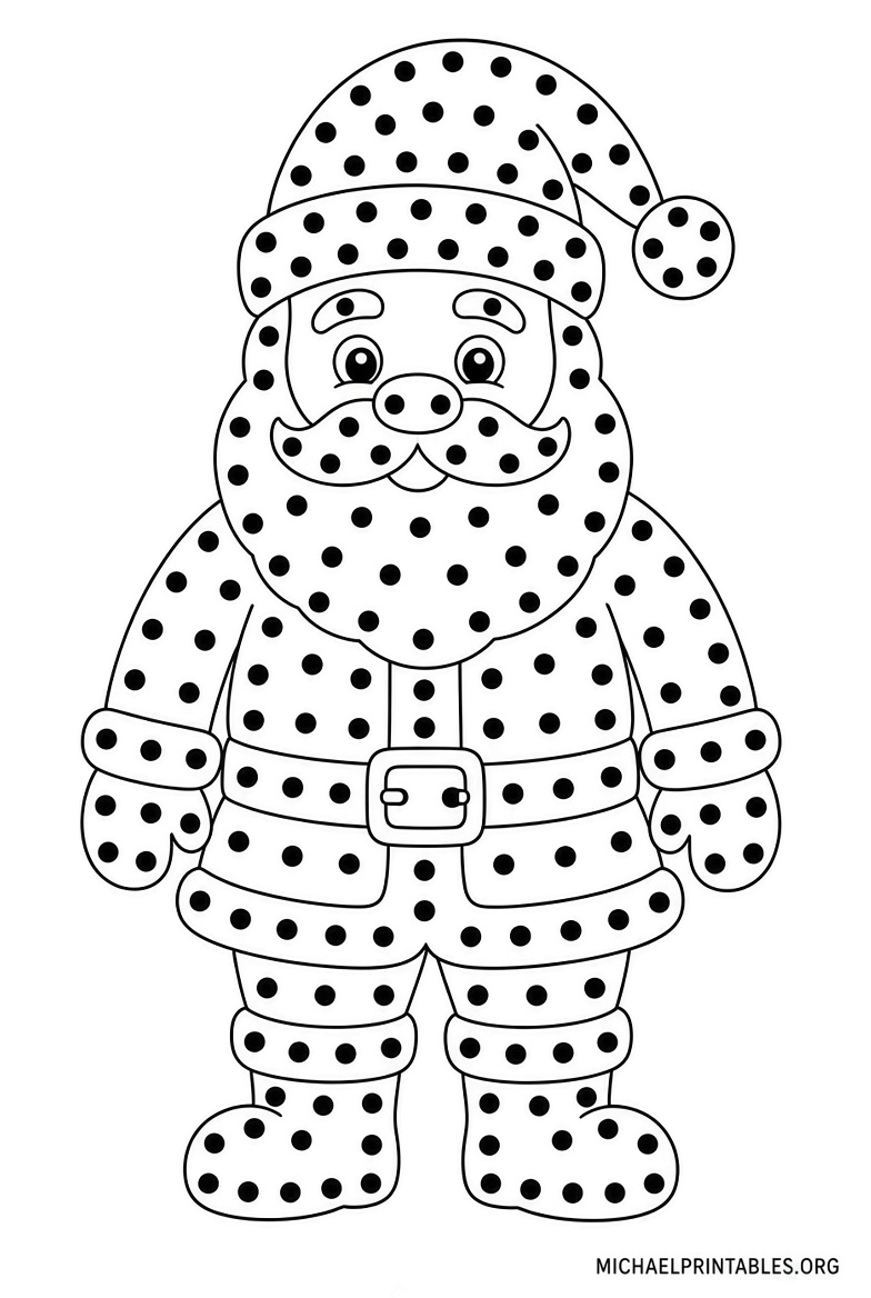 Free Christmas Dot Art Printables for Kids