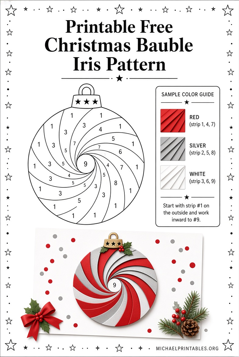 Free Christmas Iris Folding Templates Printable