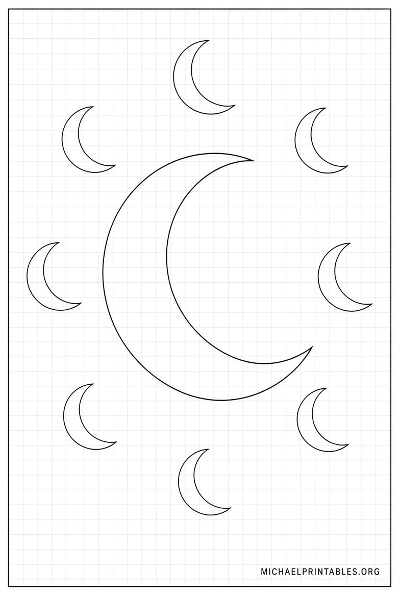 Free Crescent Moon Stencil Printable Resources