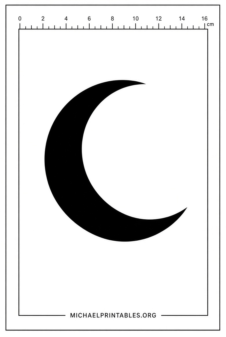 Free Crescent Moon Stencil Printable Resources