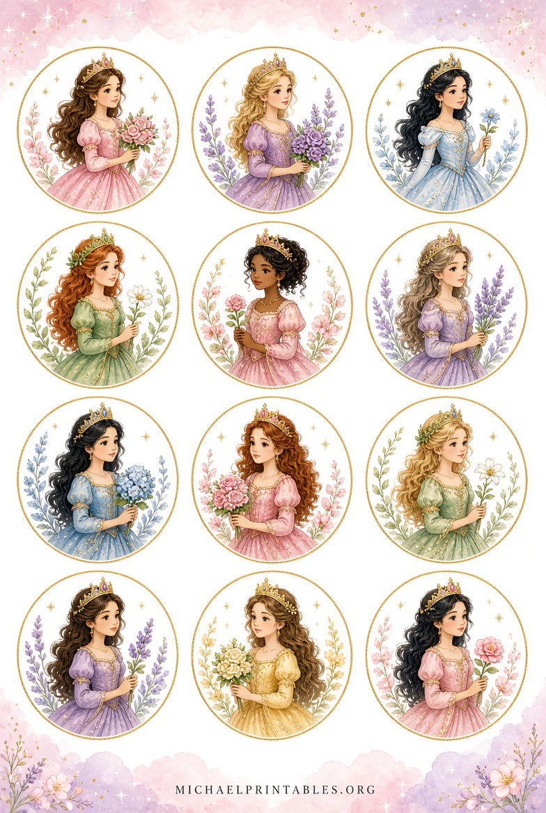 Free Disney Princess Cupcake Toppers Printables