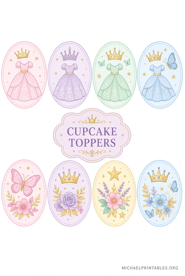 Free Disney Princess Cupcake Toppers Printables