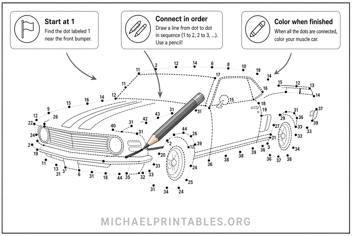 Free Dot to Dot Printables for Adults