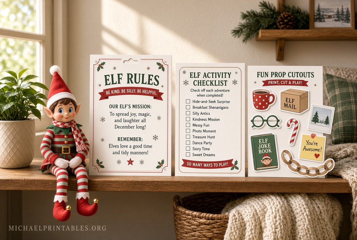 Free Elf on the Shelf Printables PDF Downloads