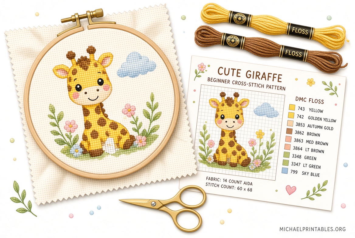 Free Giraffe Cross Stitch Patterns Printable