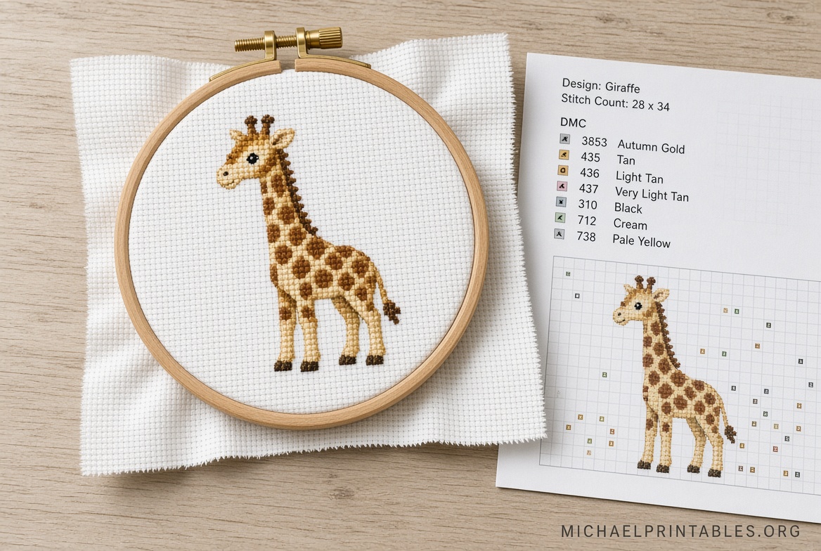 Free Giraffe Cross Stitch Patterns Printable