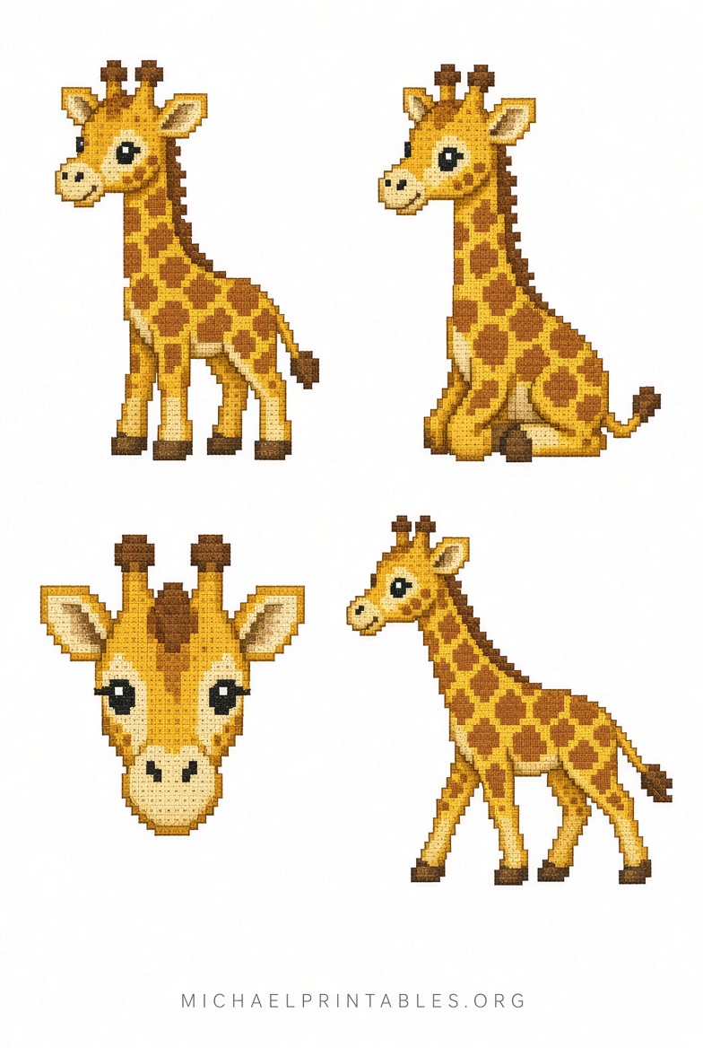 Free Giraffe Cross Stitch Patterns Printable