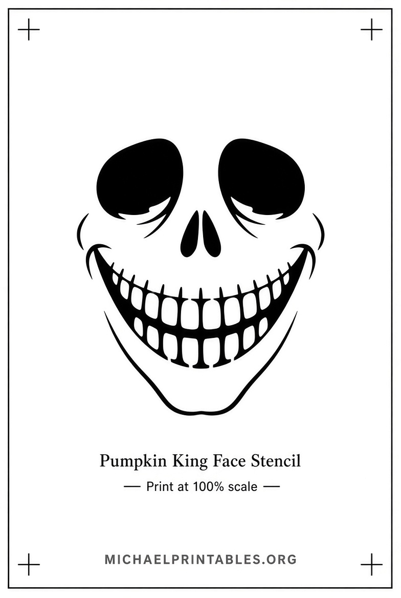 Free Jack Skellington Stencil Printable