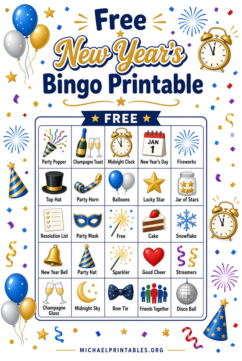 Free New Year’s Games Printable Ideas