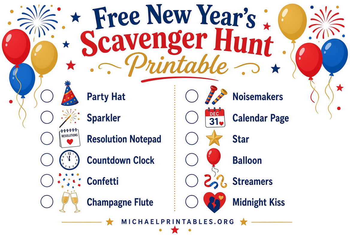 Free New Year’s Games Printable Ideas
