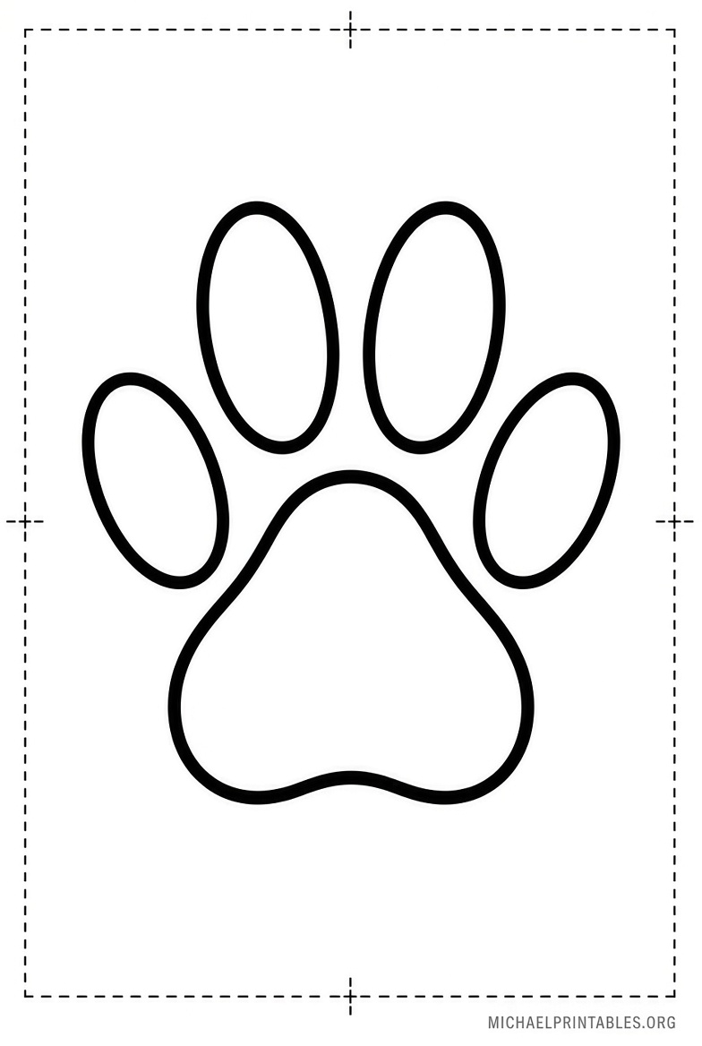 Free Paw Print Stencil Printable Downloads