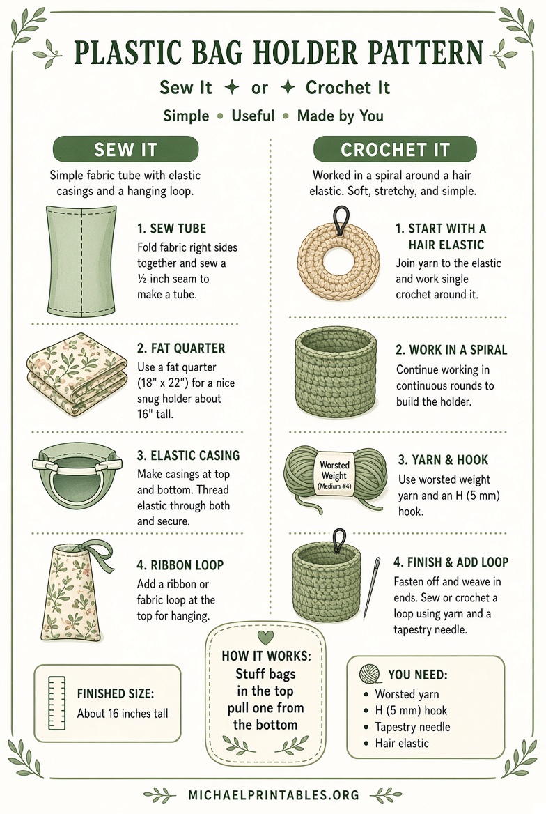 Free Plastic Bag Holder Printable Patterns