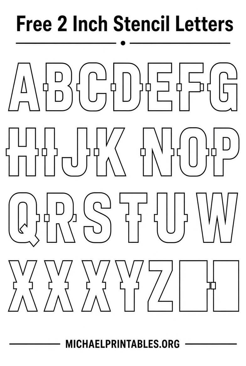 Free Printable 2 Inch Alphabet Letters