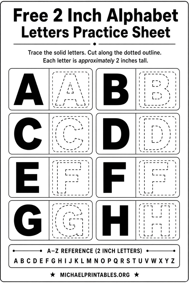 Free Printable 2 Inch Alphabet Letters