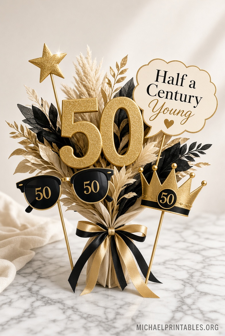 Free Printable 50th Birthday Photo Booth Props