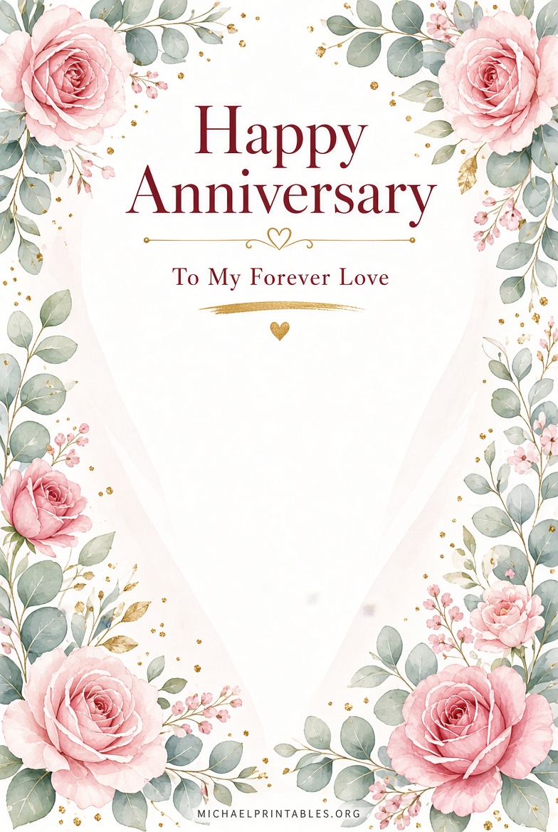 Free Printable Anniversary Card Templates