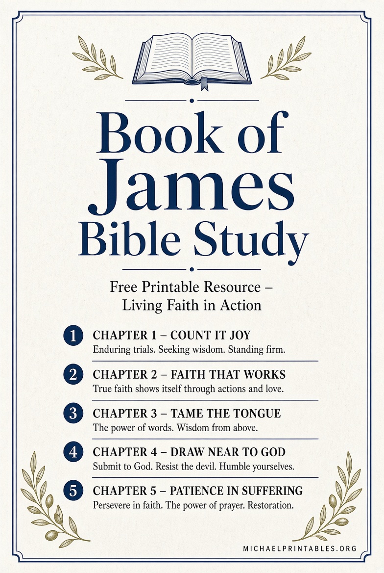Free Printable Bible Study on the Book of James