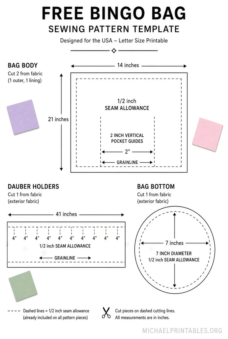 Free Printable Bingo Bag Pattern Guide
