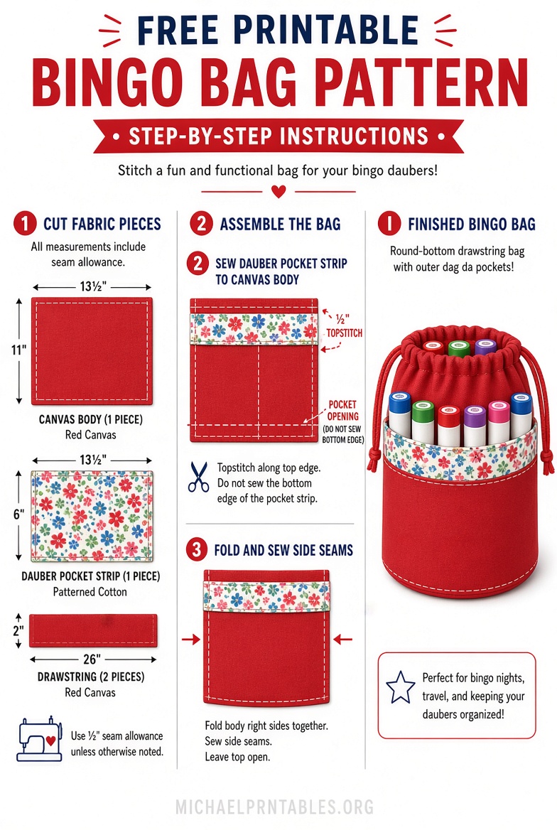 Free Printable Bingo Bag Pattern Guide
