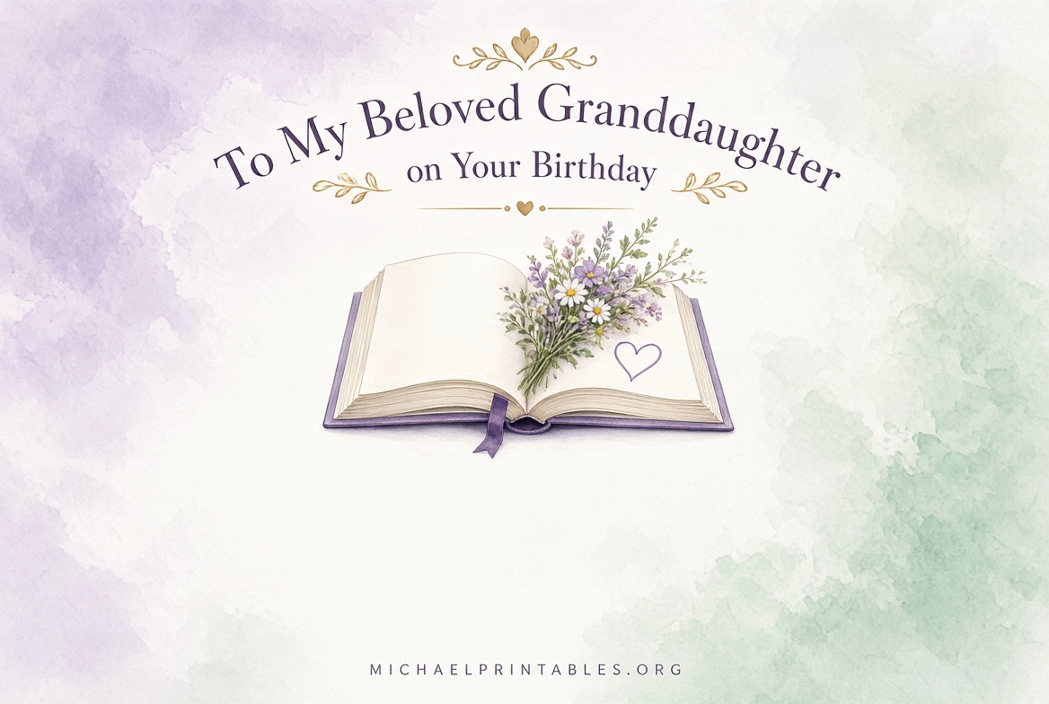 Free Printable Birthday Cards for Granddaughter