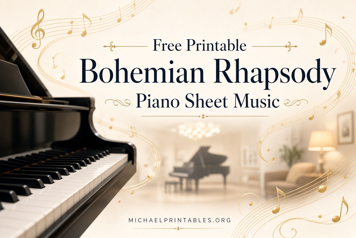 Free Printable Bohemian Rhapsody Piano Sheet Music
