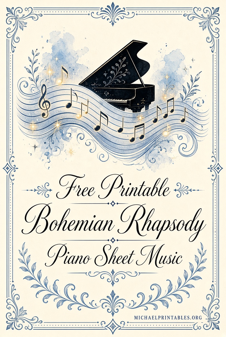 Free Printable Bohemian Rhapsody Piano Sheet Music