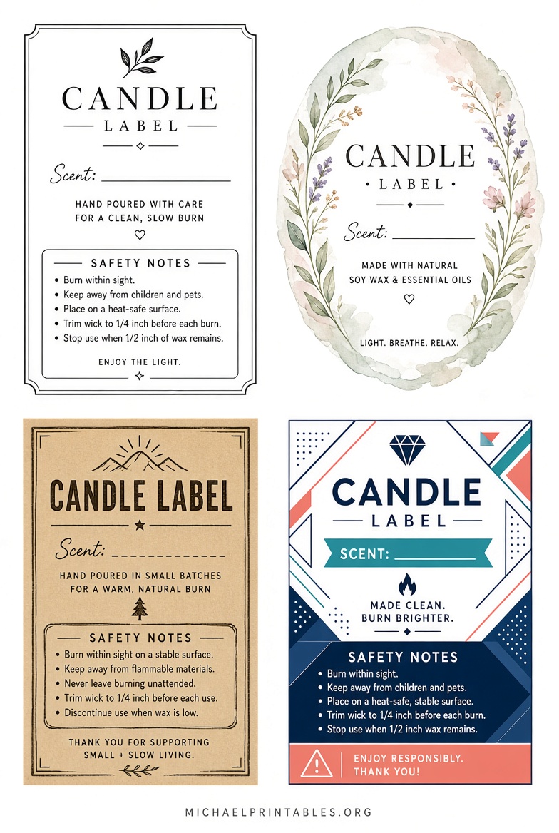 Free Printable Candle Labels – Templates & Tips