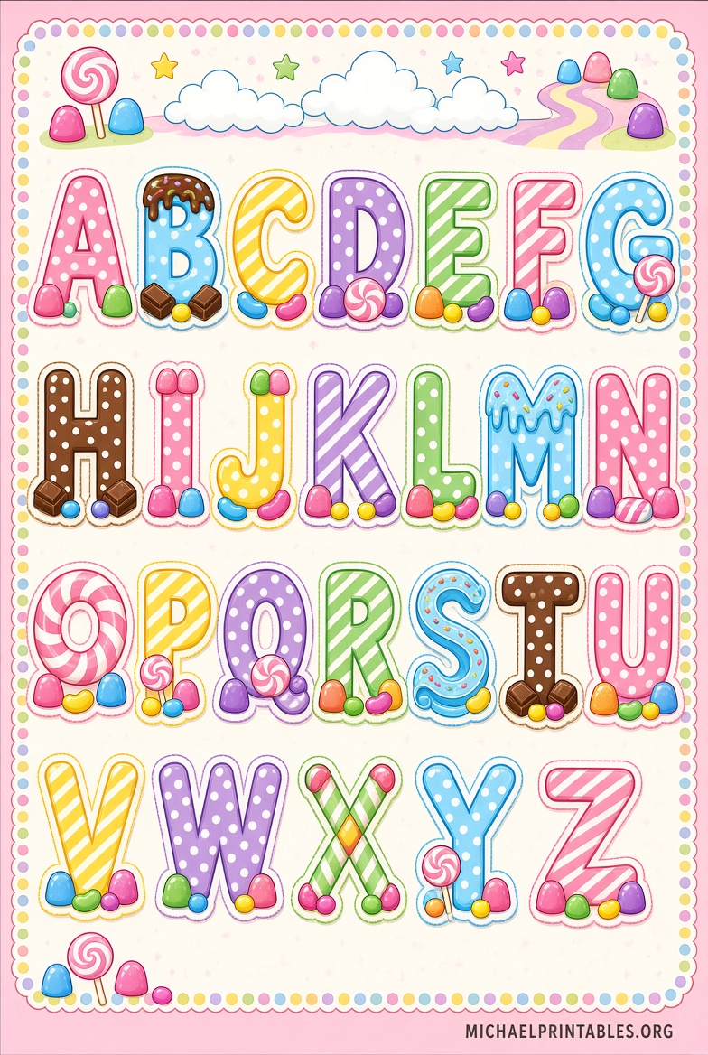Free Printable Candyland Letters