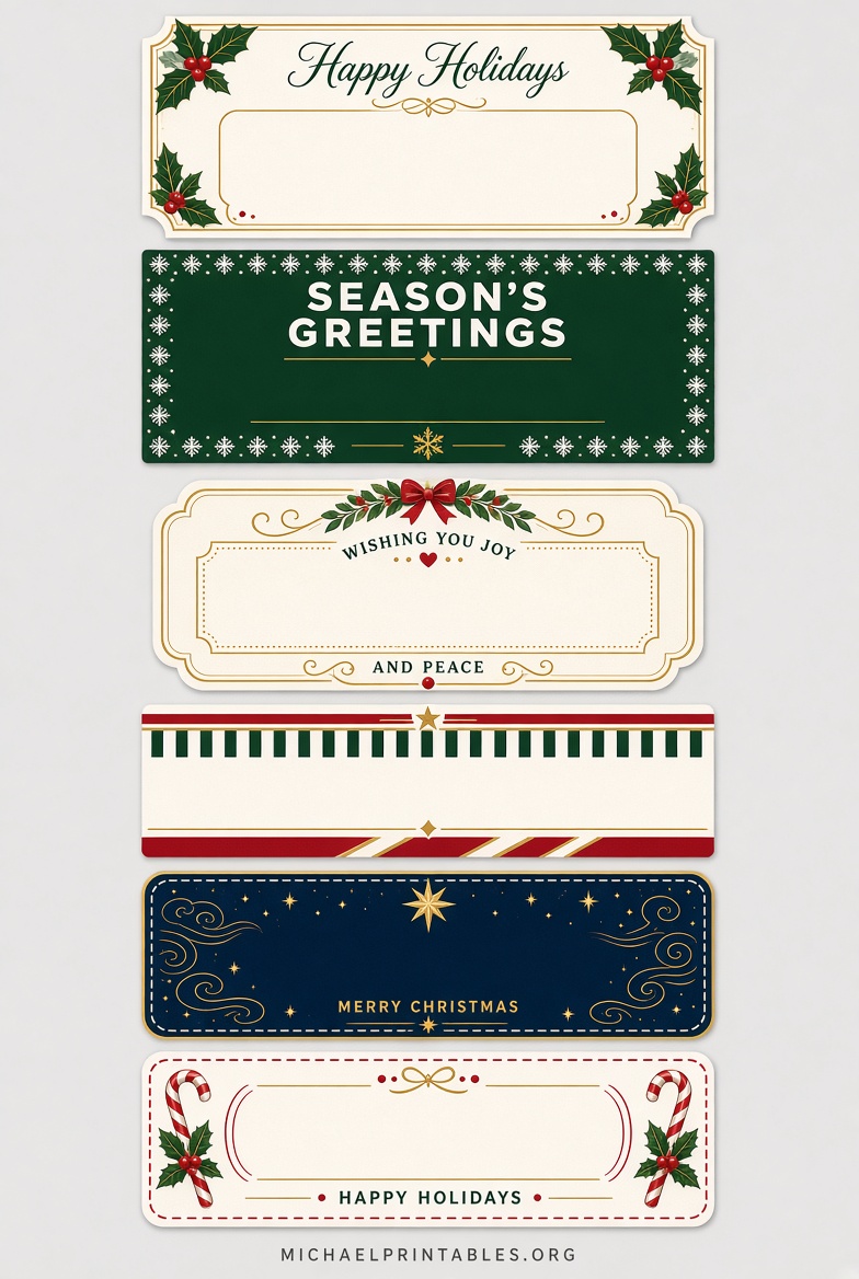Free Printable Christmas Address Labels