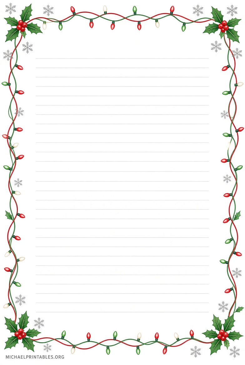 Free Printable Christmas Border Templates for Word