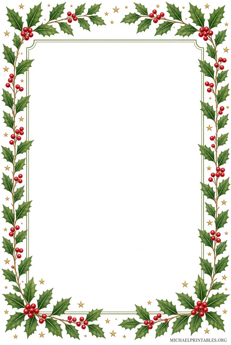 Free Printable Christmas Border Templates for Word