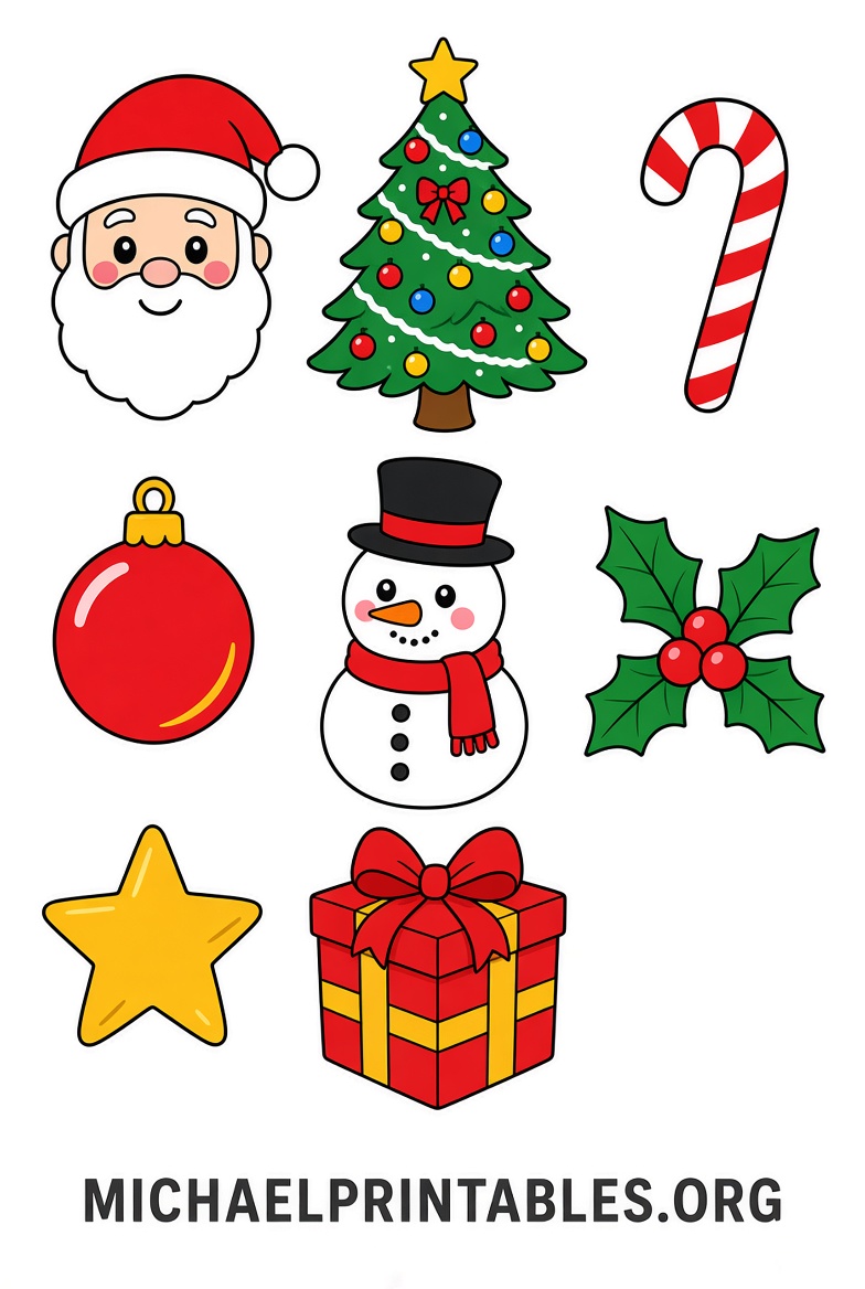 Free Printable Christmas Clip Art PDF Downloads