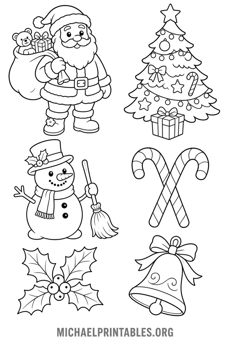 Free Printable Christmas Clip Art PDF Downloads