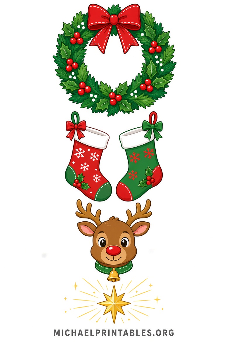 Free Printable Christmas Clip Art PDF Downloads