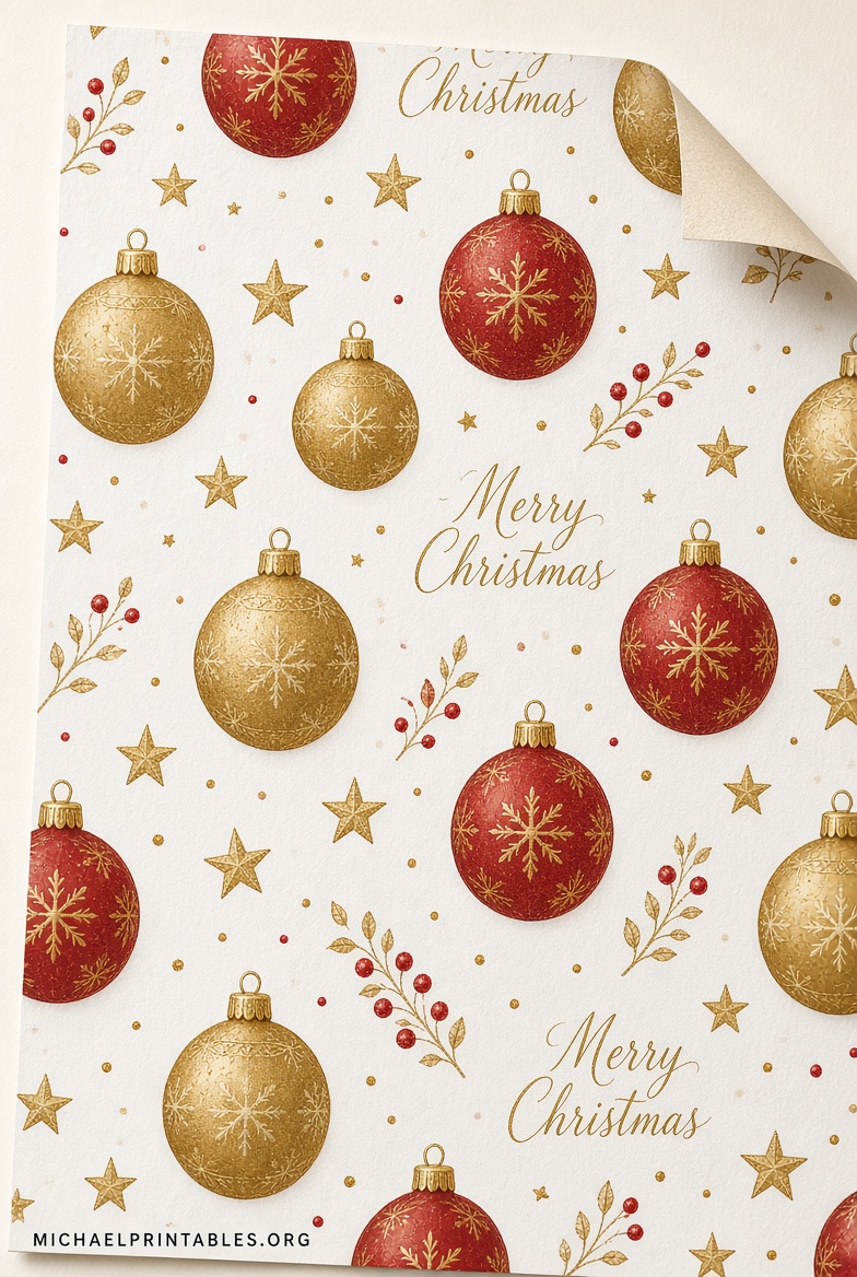 Free Printable Christmas Gift Wrapping Paper