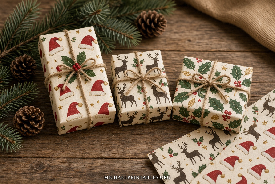 Free Printable Christmas Gift Wrapping Paper