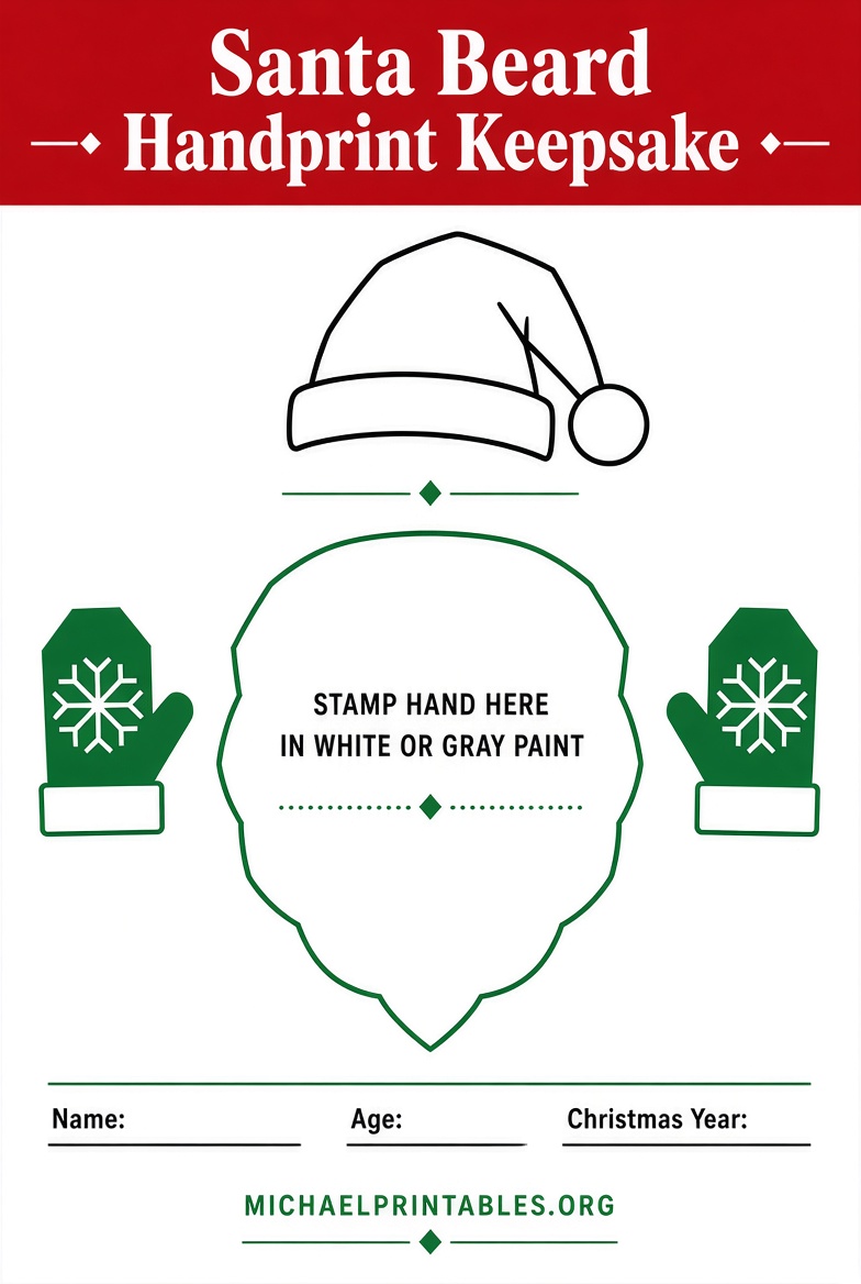Free Printable Christmas Handprint Template