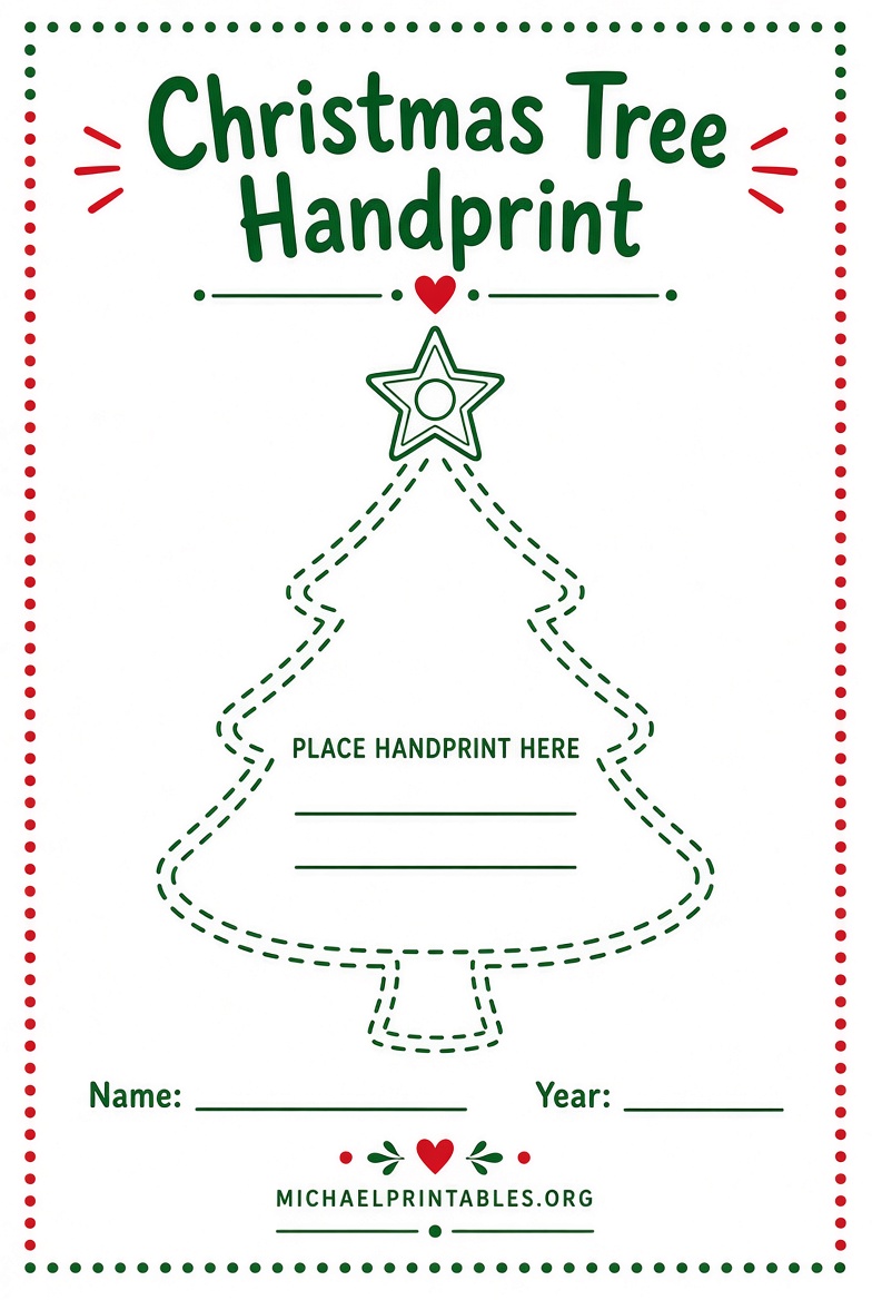 Free Printable Christmas Handprint Template
