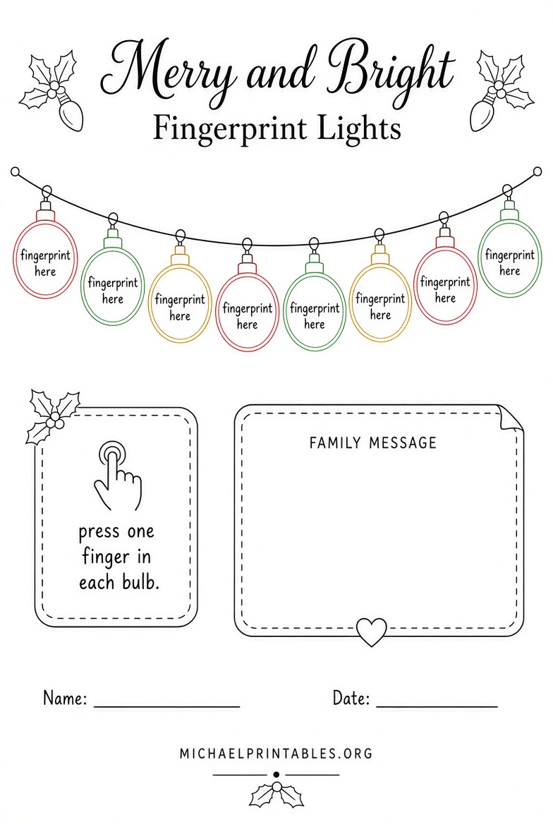 Free Printable Christmas Handprint Template