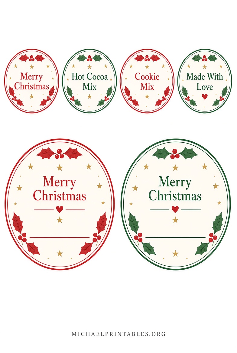 Free Printable Christmas Jar Labels Guide