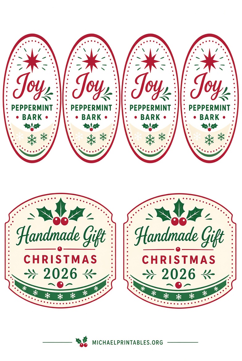Free Printable Christmas Jar Labels Guide