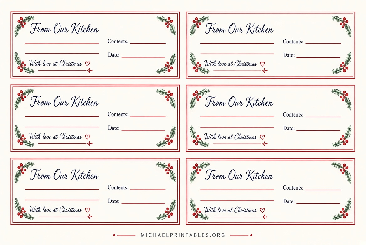 Free Printable Christmas Jar Labels Guide